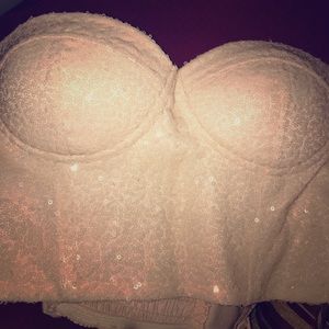 Small sequin crop top